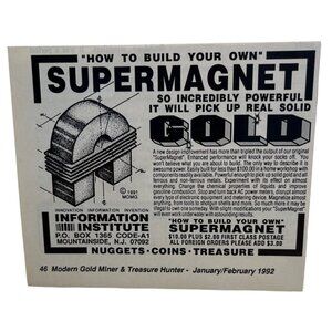 How to Build a Super Magnet Print Ad 90s Information Institute Mountainside NJ
